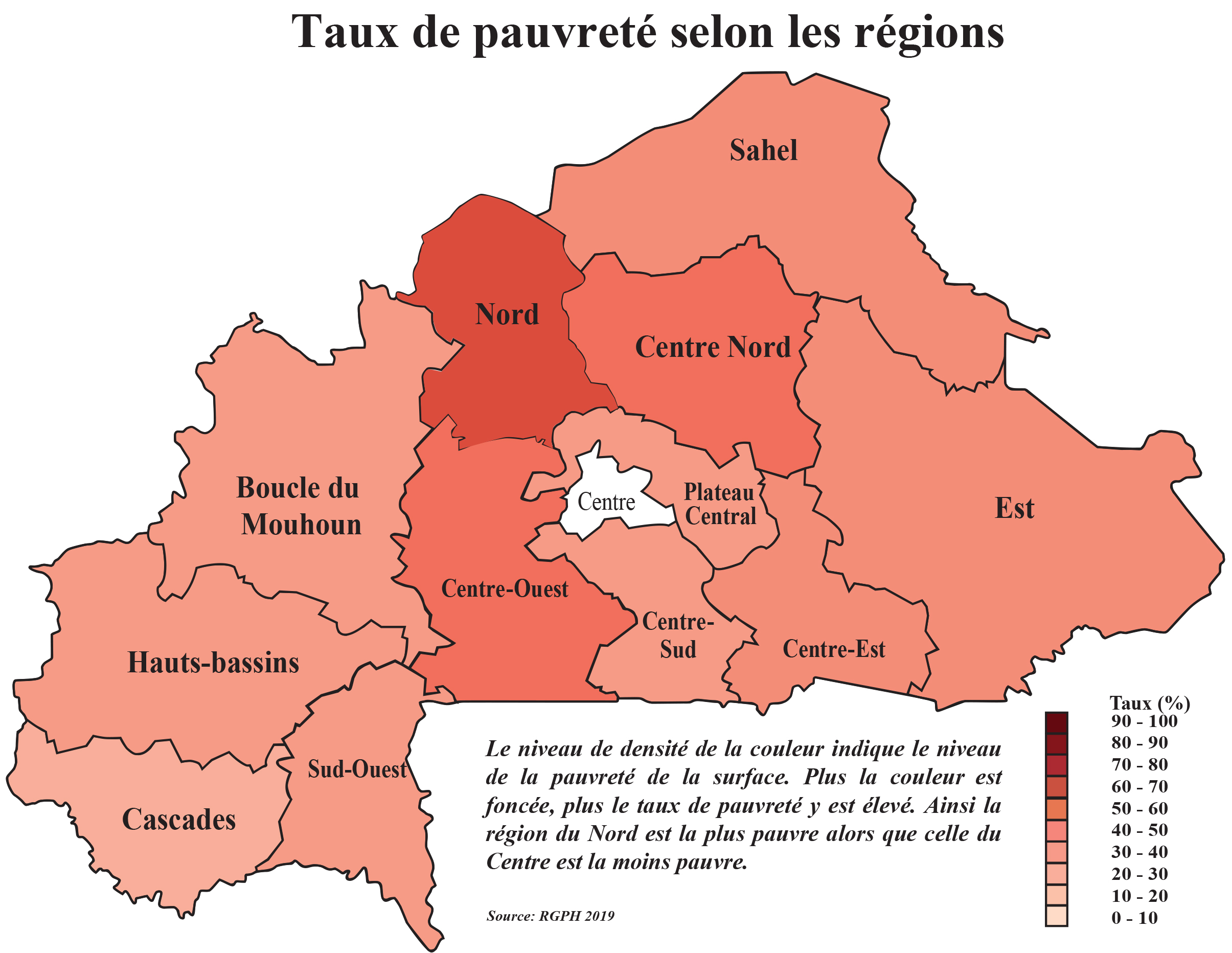 Régions du CentreOuest et CentreNord 1 Burkinabè sur 2 en dessous du seuil de pauvreté